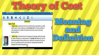 TYPES OF COST IN ECONOMICS| ECONOMICS CLASS 11|