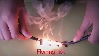 Red hot heated tin strips with 2000 Watts of super capacitor energy.
