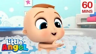 Hora de Bañarse 🛁 Bubble Bath Song | Canciones para aprender Inglés🎵| Little Angel Español