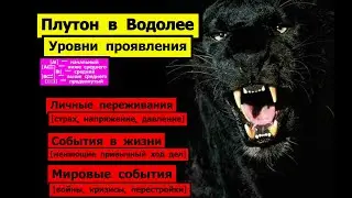 ПЛУТОН В ВОДОЛЕЕ. УРОВНИ ПРОЯВЛЕНИЯ 😮☝