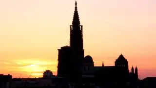 Вечер в Страсбурге. Вид из моего окна.