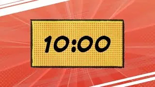 10 Minute Comic Book Style Countdown Timer, Super Hero Music 🎵