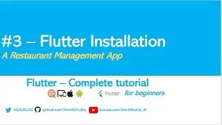 Flutter for beginners #3 Installation - A Restaurant Management App