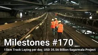 USD 35.56 Billion Sagarmala Project, 15 km Track Laying per day