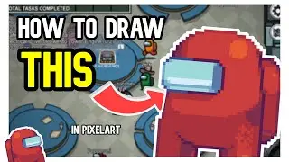 Pixel Art Characters Tutorial #3 : How to Draw AMONG US!