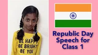 Republic Day Speech for Class 1