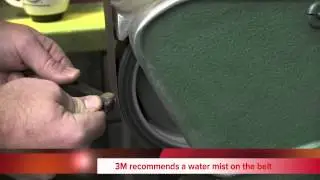 Grinding carbide with a diamond belt  - stump grinder teeth