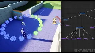 UE5 Katana Samurai ALS Testing Ai Behaviour Tree and EQS System and Ai Senses Hearing, Sights
