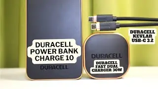 Огляд DURACELL Power Bank CHARGE 10 + DURACELL Fast Dual Charger 30W + DURACELL Kevlar USB-C 3.2 🔥🔥🔥