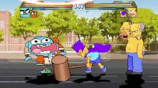 Mugen #5 Gumball & Darwin vs Homer & Bartman