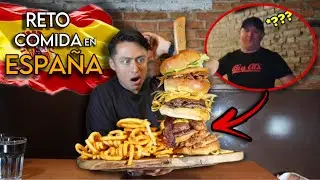MI PRIMER RETO de COMIDA en ESPAÑA 🇪🇸 **TIENES 30 MINUTOS PARA CONSEGUIRLO 🍔🔥