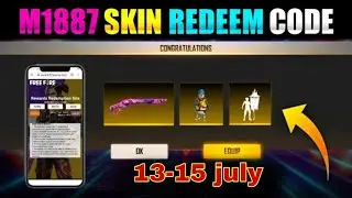 Free Fire Today Redeem Code 13 july | ff Reedem Codes | Emote M1887 Skin Redeem Code Free Fire