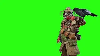 Bloodhound Pose - Green Screen - Apex Legends