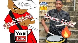 Drum Line Snare Drum Stick Tricks and Snare Licks - Marcus Joyner