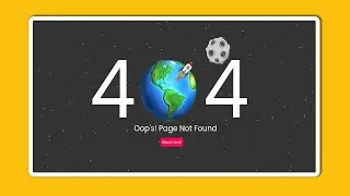 How to make 404 error webpage design html and css