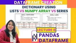 Create Pandas DataFrame from Dictionary of Lists and Arrays | Key Differences Explained | Python