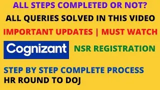 Cognizant All Queries Solved | HR round to DOJ | Important Video Must Watch | NSR