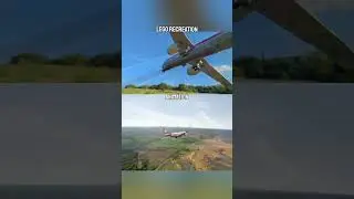 Recreation VS Animation & Real Footage: Emergency Landings #legoaviation #aviation #legoplane #plane