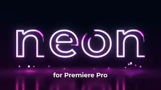 Premiere Pro Template: Neon Text Logo