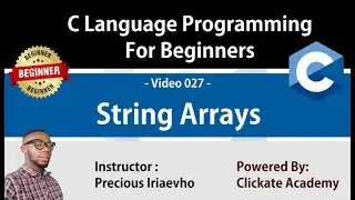027 - String Array in C Language Programming | C Tutorials for Beginners