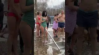 Awaiting for cold water on Epiphany in Winter -7