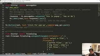 Overview of GUI in python (tkinter)