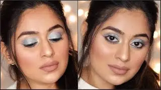 SPRING SUMMER MAKEUP FT. SKY BLUE EYES WITH NUDE LIP & ROSY CHEEKS