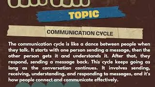 4. Define Communication Cycle?