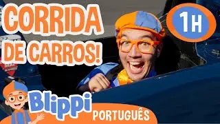 Blippi Entra em uma Corrida de Fórmula 1! | 1 HORA DO BLIPPI! | Vídeos Educativos para Crianças