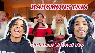 BABYMONSTER - 'Christmas Without You' COVER (SPECIAL PRESENT) American Brothers Reaction!😱🔥