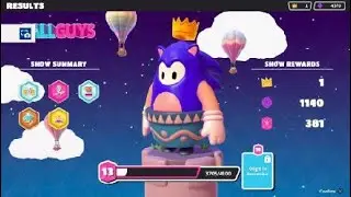 Fall Guys: Ultimate Knockout Season 2 - Perfect Gameplay as Sonic 