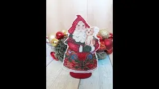 Purrfect Chrismas Santa от Милл Хилл. Готовая работа.