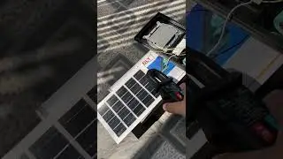Test Arus Pengisian Panel Surya PJU Solar Light Outdoor 54 LED #shorts