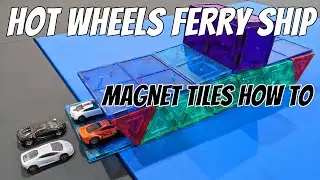 How to make a Hot Wheels Movable Ferry Ship using Magnet Tiles
