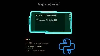 upper() method in string | python tutorial 