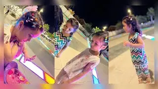 Weekend vibes Funtime with kids at Umbrella Beach & corniche 🏖️