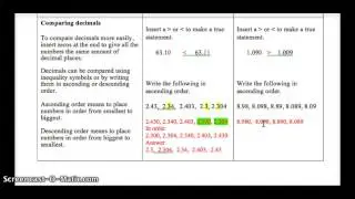 Decimals Review Video 2