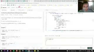 LeetCode - Find First and Last Position of Element in Sorted Array - v1