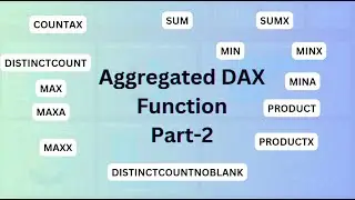 SUM | SUMX | COUNTAX | PRODUCT | PRODUCTAX | MIN | MAX  DAX FUNCTIONS IN POWERBI