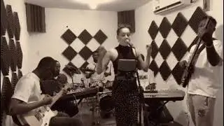 Cynthia and the band rehearsal