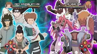SHIKAMARU, NEJI, KIBA & CHOJI VS JIROBO, TAYUYA, KIDOMARU, SAKON & UKON | Naruto Storm 4