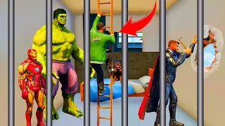 HULK , IRONMAN And Franklin Planning To Escape Prison in GTA 5 !
