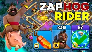 Unstoppable! TH16 Zap Mass Hog Rider Crushing Legend League Attacks! Clash of Clans