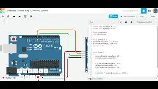 8 Circuits Measuring Distance using ULTRASONIC SENSOR - Arduino Tinkercad Hindi