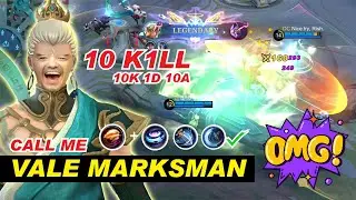VALE BUILD Marksman (MM) NEW META 😱 Starlight Skin Gameplay 2023 | Best Build and Emblem Set