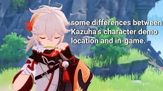 Kazuha's character demo location and in-game [Genshin Impact]