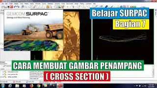 surpac, cara membuat gambar cross section