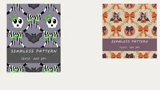 New Halloween seamless patterns added!