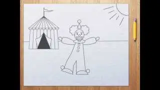 How to draw a clown for kids