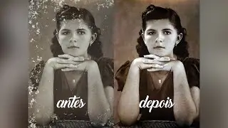 Restauração foto danificada 2021 - Photoshop